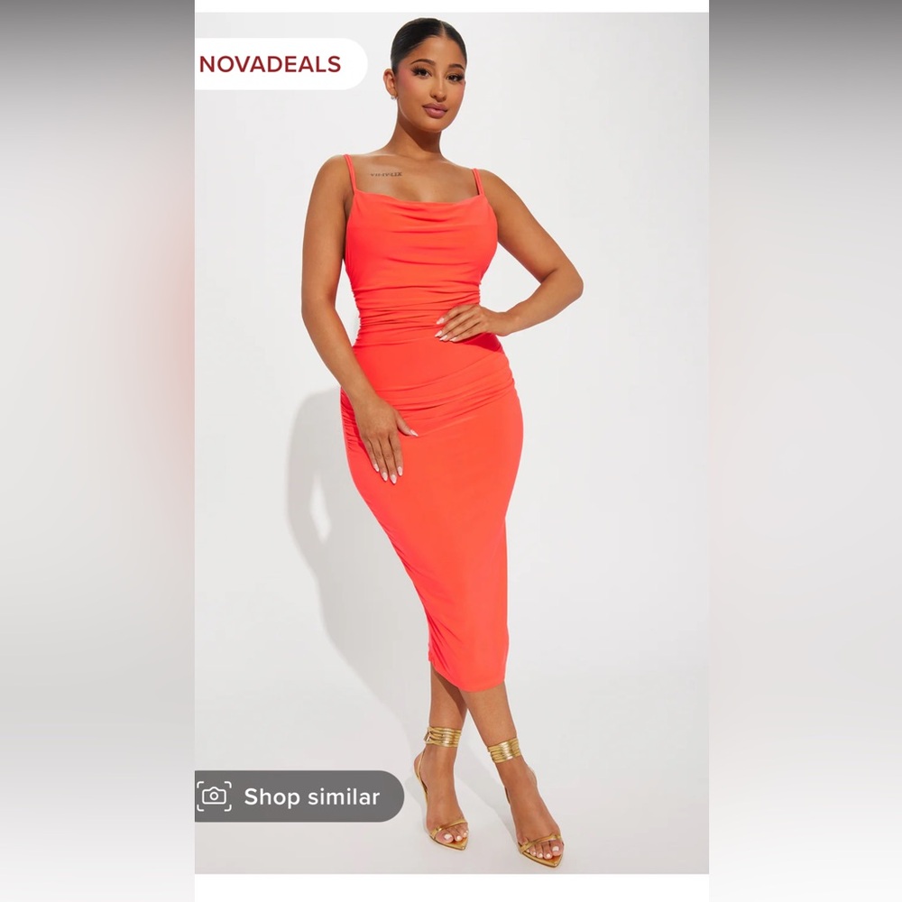 BRAND NEW - Fashion Nova Dress - Coral